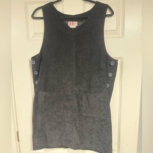 R&K Black Suede-Look Sleeveless Dress